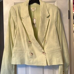 Anthropologie Maeve Mint Blazer